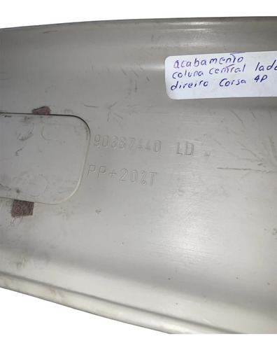Acabamento Coluna Central Lado Direito Corsa 4p 2001 - Imagem 3