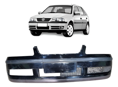 Parachoque Dianteiro Volkswagen Gol G3 99/04 Fase 1 Preto - Imagem 1