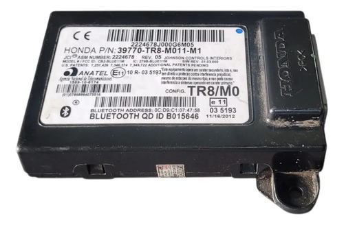 Modulo Central Bluetooth Honda Civic 12 À 16 -39770tr8m011m1 - Imagem 2