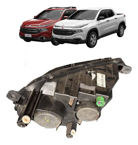 Farol Esquerdo Fiat Toro 2016 2017 2018 Original (usado) Esquerdo/motorista - Imagem 3