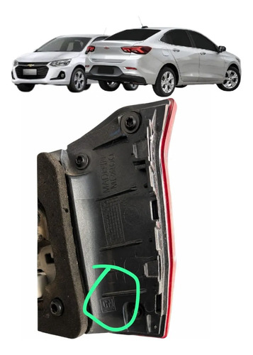Lanterna Led Mala Esquerda Onix Plus 2020 A 2025 Original Esquerdo/motorista Vermelho - Imagem 4
