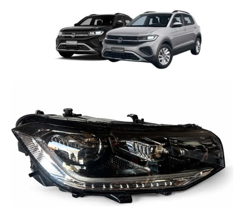 Farol Volkswagen T-cross 2020 A 2024 Led Direito Direito/passageiro - Imagem 1