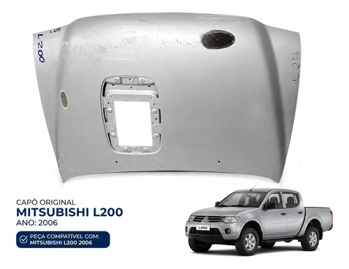 Capô Mitsubishi L200 2004 A 2010 Original Recuperado - Imagem 1