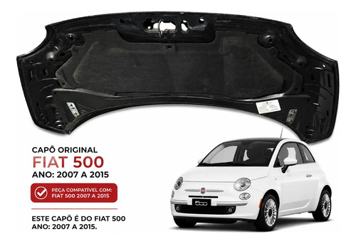 Capô Fiat 500 2007 A 2015 Original Recondicionado - Imagem 3