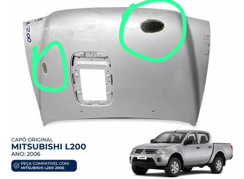 Capô Mitsubishi L200 2004 A 2010 Original Recuperado - Imagem 3