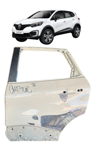 Porta Renault Captur Traseira Esquerda Original Recuperada Traseira Esquerda Branco