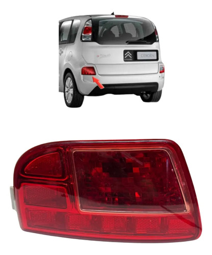 Refletor Para-choque Traseiro Citroen C3 Picasso Air Cross 2010 A 2015 Esquerdo Original Vermelho