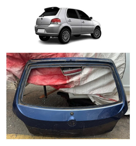 Tampa Traseira Fiat Palio Atractive 2007 A 2013 Original Azul - Imagem 1