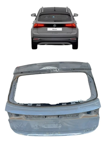 Tampa Traseira Volkswagen Nivus 2020 A 2025 Original Recuperado Cinza - Imagem 2