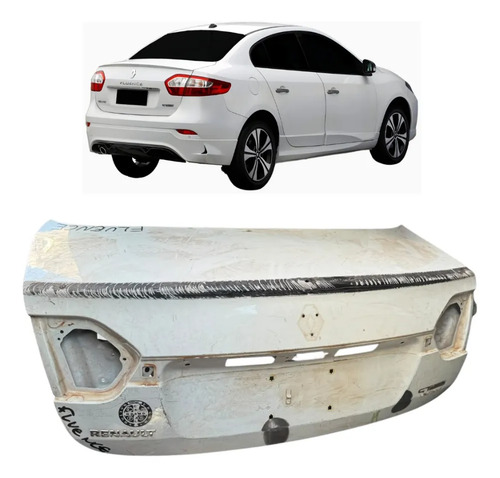 Tampa Traseira Renault Fluence 2010 A 2018 Original Recuperada Branco - Imagem 2