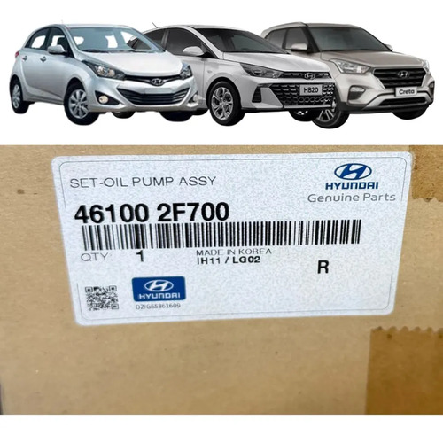 Bomba De Oleo Cambio Hyundai Hb20 2019 A 2024 E Creta 2021 A 2024 ( 46100-2f700 ) Original - Imagem 1