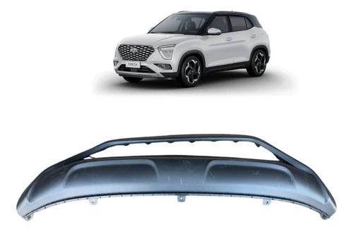 Spoiler Aplique Para-choque Dianteiro  Hyundai Creta 2022 A 2024 Original Preto - Imagem 1