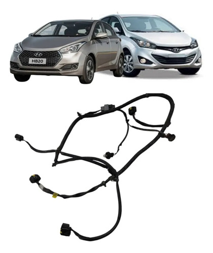 Chicote Sensor De Estacionamento Traseiro Hyundai Hb20 2015 A 2019 Novo Original - Imagem 1