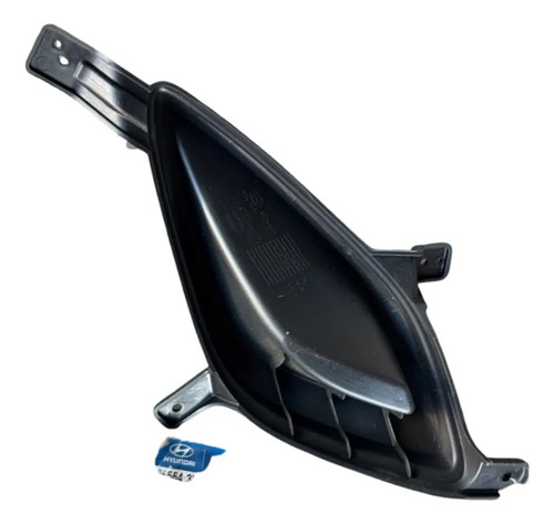 Grade Moldura Farol De Milha Hyundai Elantra 2011 A 2014 Direito Sem Furo Original Preto Direito - Imagem 2