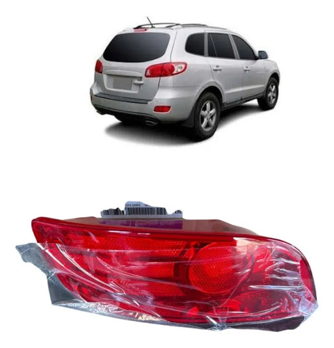 Refletor Do Para-choque Traseiro Esquerdo Hyundai Santa Fe 2007 A 2009 Original Vermelho