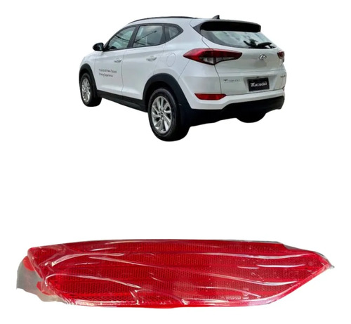Refletor Para-choque Hyundai Tucson 2017 A 2022 Esquerdo Original Vermelho