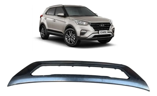 Moldura Inferior Do Para-choque  Dianteiro Hyundai Creta 2017 A 2019 Original Preto - Imagem 1