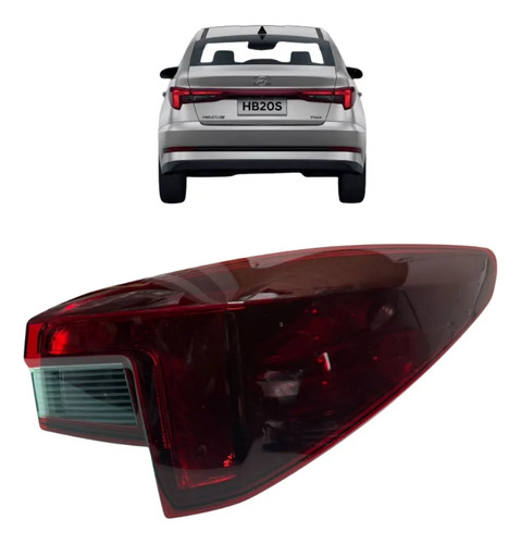Lanterna Hyundai Hb20s Hatch 2020 A 2022 Direita Original Direito/passageiro Vermleho