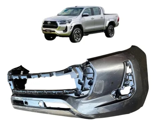 Para-choque Dianteiro Toyota Hilux 2025 A 2026 Com Moldura Lateral Original Recuperada Cinza - Imagem 3