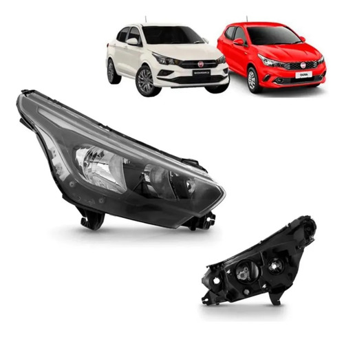 Farol Direito Fiat Argo E Cronos 2023 A 2026 Com Led Novo Original Direito/passageiro - Imagem 1