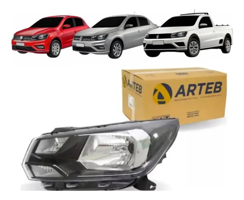 Farol Volkswagen Gol, Saveiro E Voyage G8 2018 A 2023 Original Arteb Direito Direito/passageiro - Imagem 1