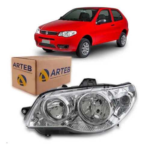 Farol Fiat Palio, Siena, Strada 2005 A 2014 Arteb Esquerdo Esquerdo/motorista - Imagem 3
