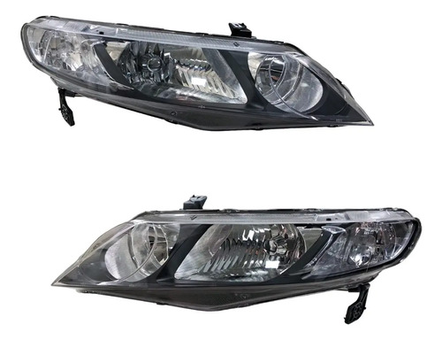 Kit Farol Dir E Esq Importado Honda Civic 2007 A 2011 Direito - Imagem 2