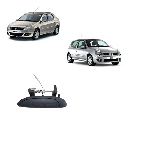 Maçaneta Externa Esquerda Clio Logan Scenic Megane 2001/2014 Dianteira/traseira