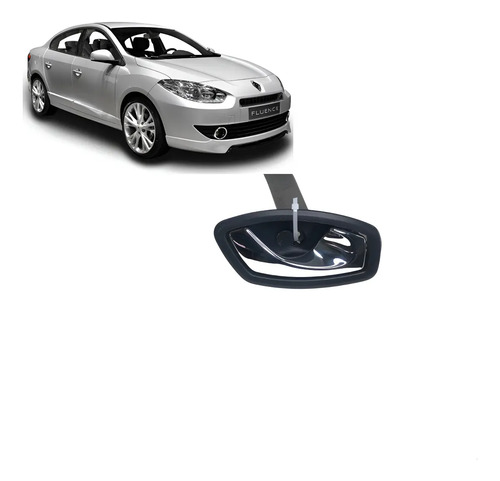 Maçaneta Interna Esquerda Fluence 2007 A 2014 Original Dianteira/traseira - Imagem 1