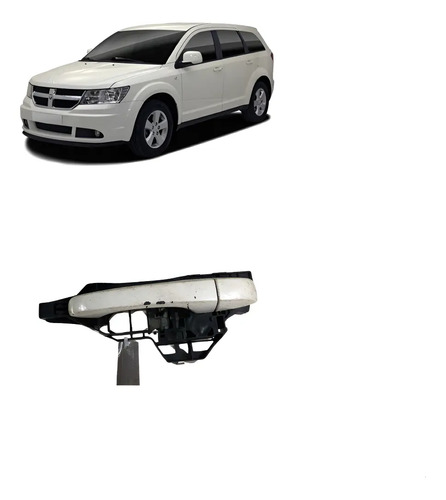 Maçaneta Externa Traseira Esquerda Dodge Journey 2011/2014 Preto Traseira