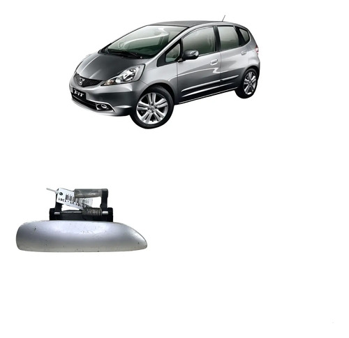 Maçaneta Externa Traseira Direita Fit 2009/2014 Cinza Traseira - Imagem 1