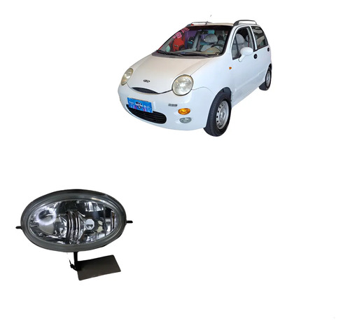 Farol Milha Esquerdo Chery Qq 2011/2014 Branco