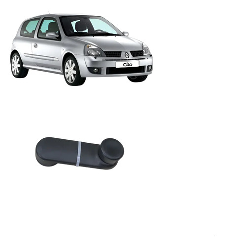 Manivela Vidro Traseiro Esquerdo Clio 2001/2008 Preto