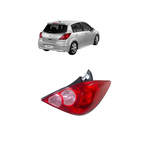 Lanterna Direita Nissan Tiida Hatch 2008 A 2012 Original Direito/passageiro Vermelho