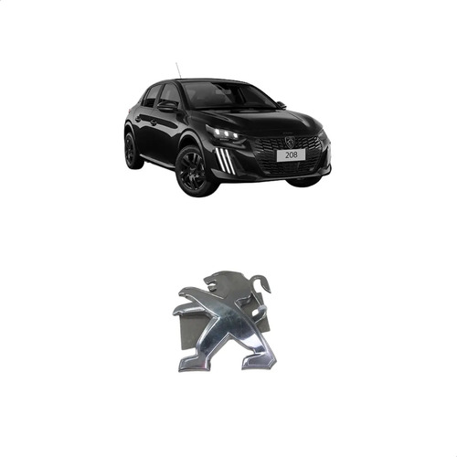 Emblema Tampa Traseira 208 2014/2019 Cromado