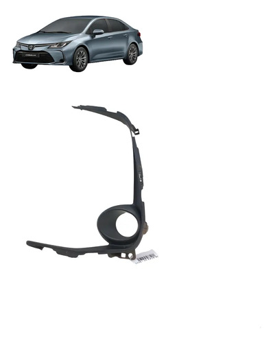 Moldura Farol Milha Esquerda Corolla 2020 A 2023 Usada Preto Esquerdo