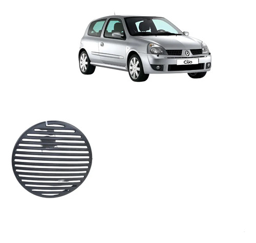 Tela Alto Falante Porta Renault Clio 2001/2008 Cinza-escuro