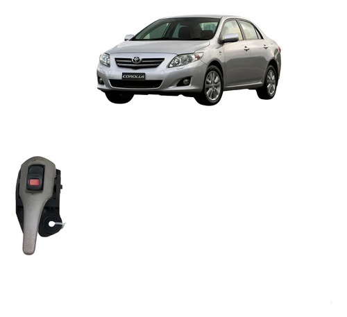 Maçaneta Interna Direita Corolla 2009/2014 Preto Dianteira/traseira