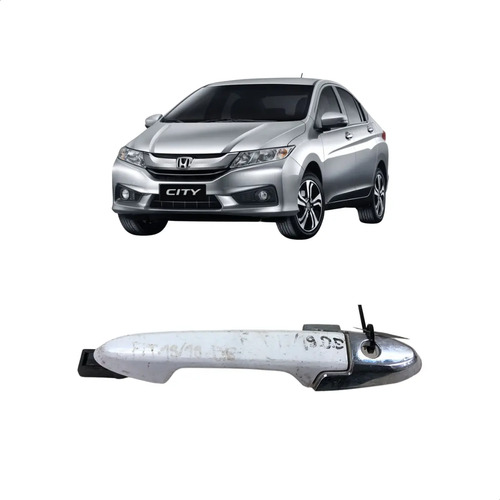 Maçaneta Ext. Dianteira Esquerda Honda City 2015/2021 Usada Branco - Imagem 1