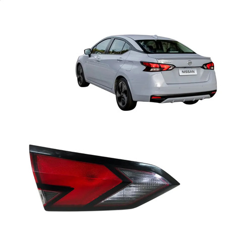 Lanterna Esquerda Mala Nissan Versa 2022/2023 Manchado Vermelho - Imagem 1