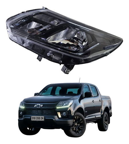 Farol Dianteiro Esquerdo Led Chevrolet S10 2017-2023 Vx.
