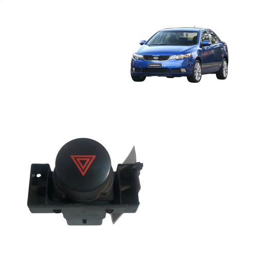 Botão Pisca Alerta Kia Cerato 2009/2013 Us. Preto