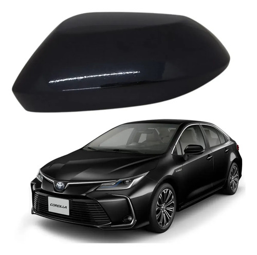 Capa Retrovisor Esquerdotoyota Corolla 2020/2025  Preto Preto - Imagem 2