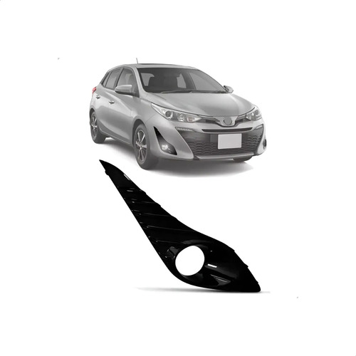 Moldura Farol De Milha Yaris 2018/2023 Black Piano Nv. Direito
