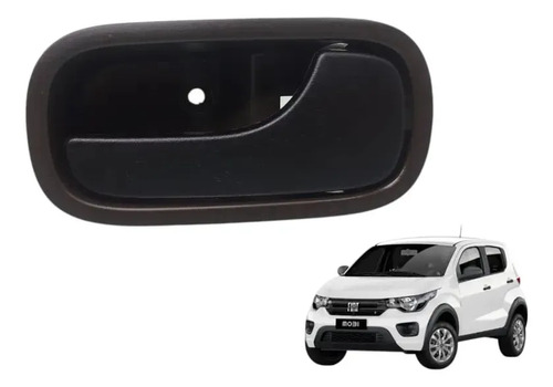 Maçaneta Interna D/d Fiat Mobi 2016 A 2025 Preto Original Preto Dianteira