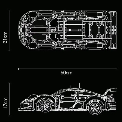 Technic 42096 1580 Porsche 911 Rsr - Imagem 10