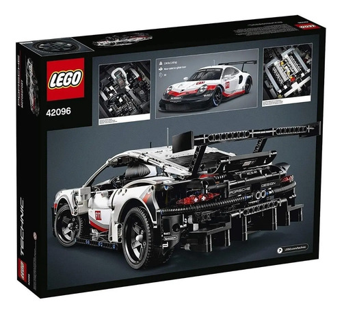 Blocos De Montar Technic 42096 1580 Peças Em Caixa Porsche 911 Rsr - Imagem 4