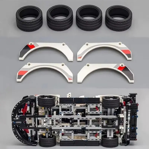 Blocos De Montar Technic 42096 1580 Peças Em Caixa Porsche 911 Rsr - Imagem 8
