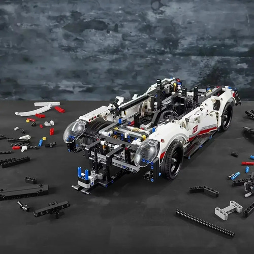 Blocos De Montar Technic 42096 1580 Peças Em Caixa Porsche 911 Rsr - Imagem 12