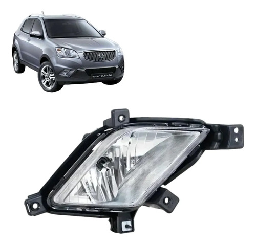 Farol Milha Dianteiro Direito Ssangyong Korando 2010 2013 Prateado